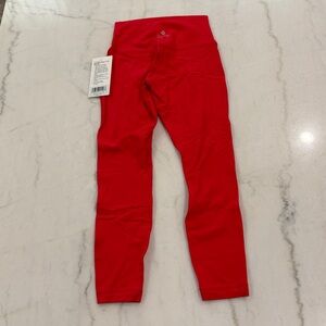 NWT Peloton X Lululemon Align HR Pant 25” Red Lined Size 6